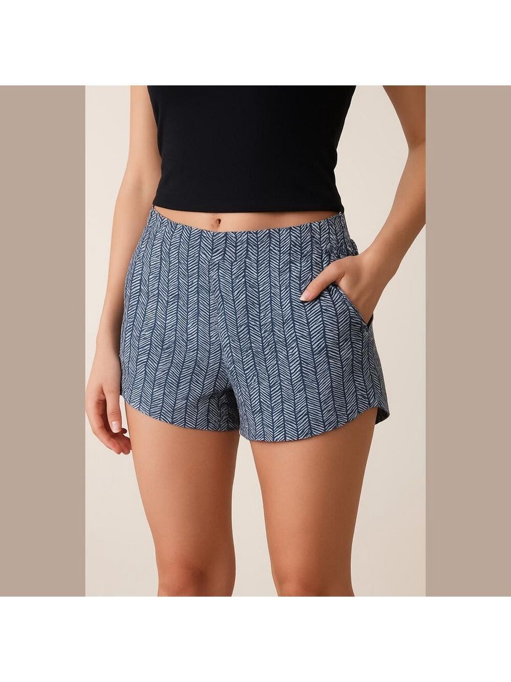 Athleta - blue white shorts size small